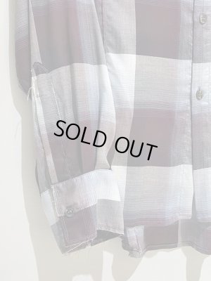 画像8: UNUSED × SUGARHILL（アンユーズド×シュガーヒル） オンブレチェックレーヨンシャツ レッド×ブルー