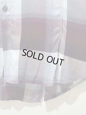 画像7: UNUSED × SUGARHILL（アンユーズド×シュガーヒル） オンブレチェックレーヨンシャツ レッド×ブルー