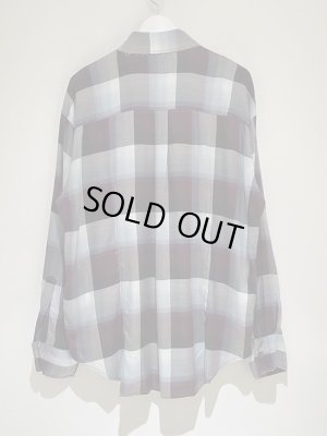 画像10: UNUSED × SUGARHILL（アンユーズド×シュガーヒル） オンブレチェックレーヨンシャツ レッド×ブルー