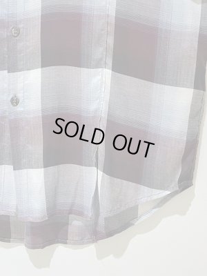 画像6: UNUSED × SUGARHILL（アンユーズド×シュガーヒル） オンブレチェックレーヨンシャツ レッド×ブルー