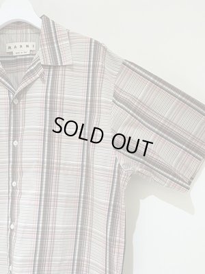 画像5: MARNI（マルニ） オープンカラー ショートスリーブ チェックシャツ ベージュ×ピンクチェック