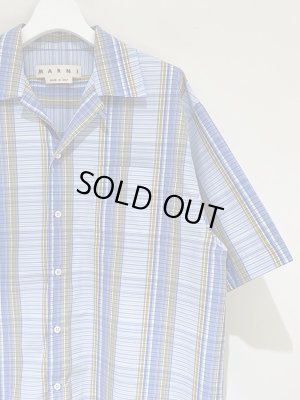 画像5: MARNI（マルニ） オープンカラー ショートスリーブ チェックシャツ ブルーチェック