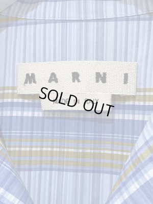 画像4: MARNI（マルニ） オープンカラー ショートスリーブ チェックシャツ ブルーチェック