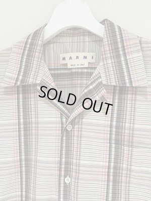 画像3: MARNI（マルニ） オープンカラー ショートスリーブ チェックシャツ ベージュ×ピンクチェック