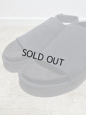 画像2: JIL SANDER（ジルサンダー） スウェードレザーサンダル ブラック