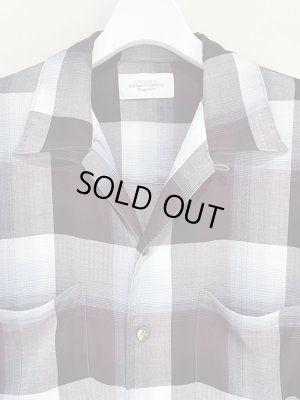 画像3: UNUSED × SUGARHILL（アンユーズド×シュガーヒル） オンブレチェック 半袖レーヨンシャツ レッド×ブルー