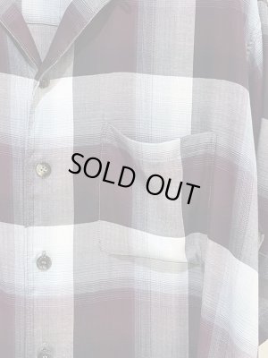 画像6: UNUSED × SUGARHILL（アンユーズド×シュガーヒル） オンブレチェック 半袖レーヨンシャツ レッド×ブルー