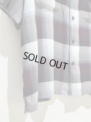 画像7: UNUSED × SUGARHILL（アンユーズド×シュガーヒル） オンブレチェック 半袖レーヨンシャツ レッド×ブルー