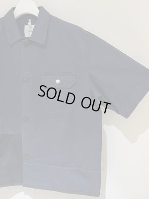 画像5: OAMC（オーエーエムシー） ショートスリーブ ヘリンボーンシャツブルゾン ネイビー×ブラック