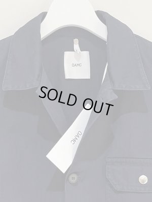 画像3: OAMC（オーエーエムシー） ショートスリーブ ヘリンボーンシャツブルゾン ネイビー×ブラック