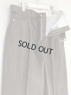 画像4: YOKE（ヨーク） Cut-off Wide Denim Trousers（カットオフワイドデニムトラウザーズ） オリーブドラブ