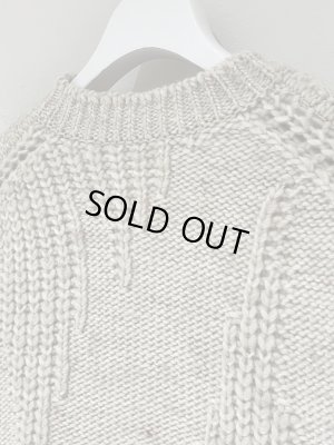 画像7: YOKE（ヨーク） Irregular knitted Crewneck Sweater（イレギュラーニッティド クルーネックセーター） アイボリー