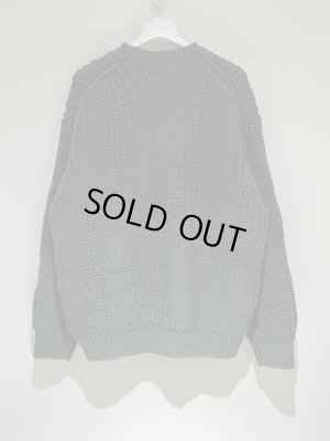 画像5: YOKE（ヨーク） Irregular knitted Crewneck Sweater（イレギュラーニッティド クルーネックセーター） グリーン