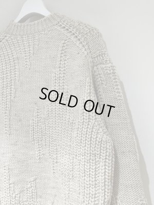 画像6: YOKE（ヨーク） Irregular knitted Crewneck Sweater（イレギュラーニッティド クルーネックセーター） アイボリー