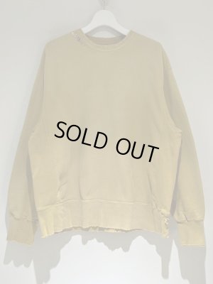 画像2: ANCELLM（アンセルム） ダイドダメージスウェットシャツ マスタード