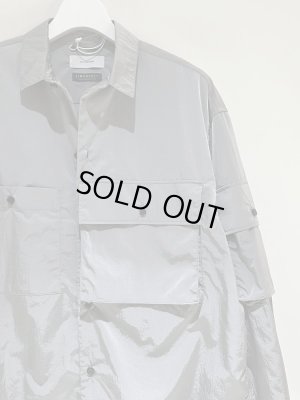 画像3: THE JEAN PIERRE（ジャンピエール） フレンチミリタリーナイロンシャツ アイスグレー