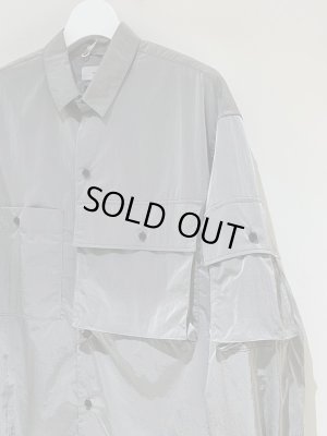 画像5: THE JEAN PIERRE（ジャンピエール） フレンチミリタリーナイロンシャツ アイスグレー