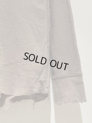 画像6: ANCELLM（アンセルム） ダメージワッフル クルーネックロングスリーブTシャツ ベージュ