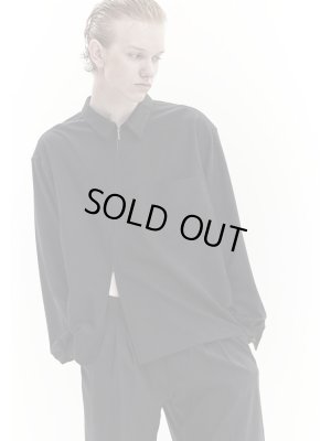 画像10: THE JEAN PIERRE（ジャンピエール） 50’s Zip Fine Wool Shirt（50'sジップファインウールシャツ） ブラック