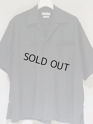画像1: YOKE（ヨーク） Wide Fit Open Collar Shirt（ワイドフィットオープンカラーシャツ） ブラック