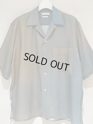 画像1: YOKE（ヨーク） Printed Open Collar Shirt（プリントオープンカラーシャツ） ミストブルー