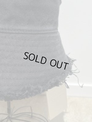 画像3: UNUSED（アンユーズド） Cut-off Denim Hat（カットオフデニムハット） ブラック
