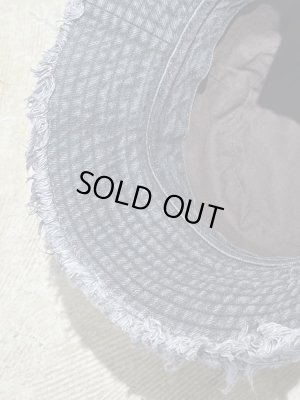 画像4: UNUSED（アンユーズド） 12.5oz Cut-off Denim Hat（12.5オンス カットオフデニムハット） ブラック