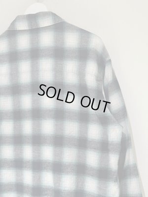 画像8: UNUSED（アンユーズド） オープンカラー オンブレチェックシャツ グリーン×チャコール