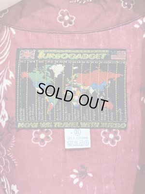 画像4: NOS イタリア製 アシンメトリーバンダナ柄 ショートスリーブシャツ ボルドー