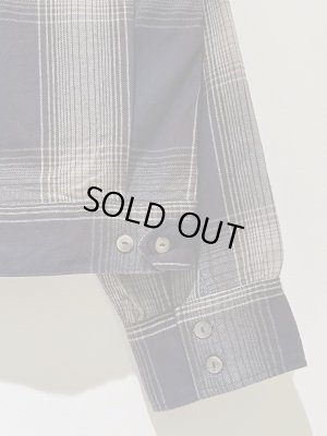 画像9: ANCELLM（アンセルム） フランネルチェック ショートシャツジャケット グレー×バーガンディ