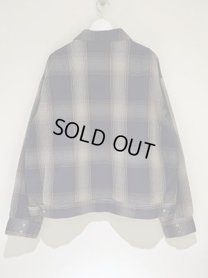 画像7: ANCELLM（アンセルム） フランネルチェック ショートシャツジャケット グレー×バーガンディ