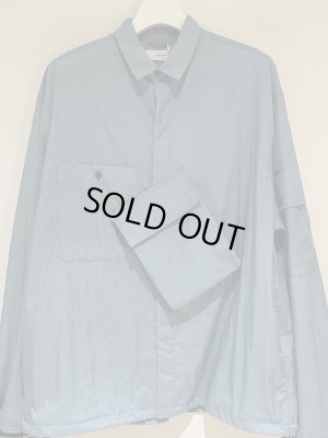 画像2: THE JEAN PIERRE（ジャンピエール） シェルナイロンシャツブルゾン グレージュブルー