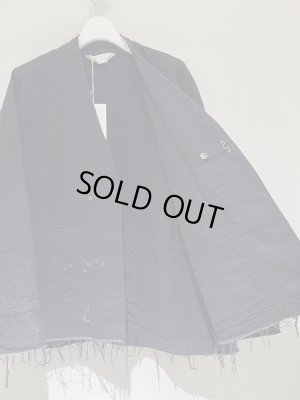 画像7: ANCELLM（アンセルム） Padded Quilting Collarless Jacket（パデッドキルティング カラーレスジャケット） ブラック