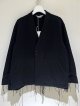 ANCELLM（アンセルム） W/S Collarless Jacket（ウール×シルク カラーレスジャケット） ブラック