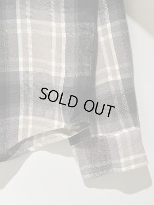 画像5: UNUSED（アンユーズド） Heavy Rayon Check Shirt（ヘビーレーヨンチェックシャツ） ベージュ×ブラック