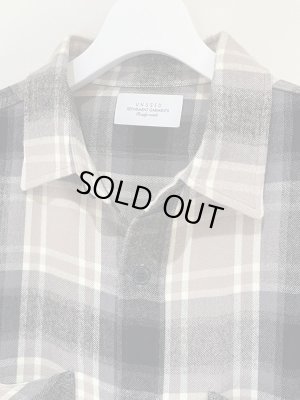 画像3: UNUSED（アンユーズド） Heavy Rayon Check Shirt（ヘビーレーヨンチェックシャツ） ベージュ×ブラック