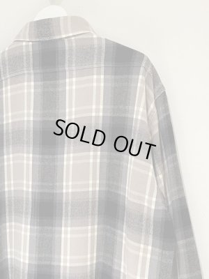画像8: UNUSED（アンユーズド） Heavy Rayon Check Shirt（ヘビーレーヨンチェックシャツ） ベージュ×ブラック