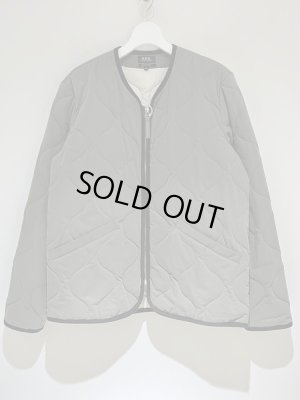 画像2: A.P.C.（アーペーセー） パデッドキルティング ジップアップジャケット オリーブグリーン