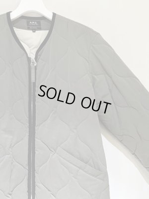 画像5: A.P.C.（アーペーセー） パデッドキルティング ジップアップジャケット オリーブグリーン
