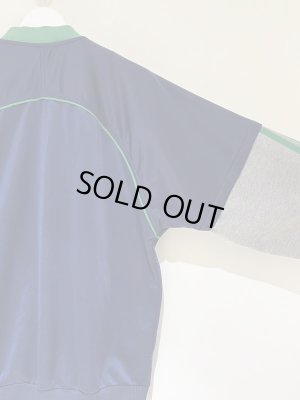 画像10: ユーロヴィンテージ adidas（アディダス） レイヤードトラックジャケット ブルー×グレー×グリーン