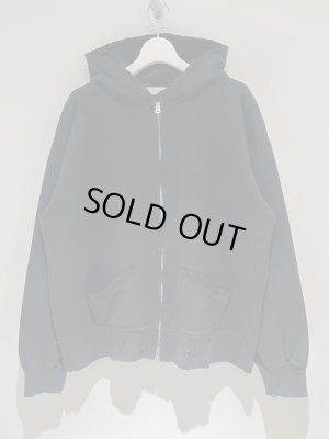 画像2: ANCELLM（アンセルム） Crash Zip Hoodie（クラッシュジップフーディー） ブラック