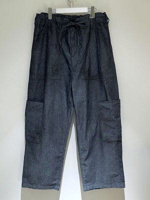 画像1: ANCELLM（アンセルム） Chambray Baker Cargo Pants（シャンブレーベイカーカーゴパンツ） インディゴ