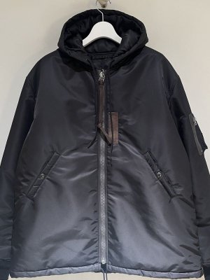 画像2: UNUSED × Buzz Rickson's（アンユーズド×バズリクソンズ） フーデッドフライトジャケット ブラック