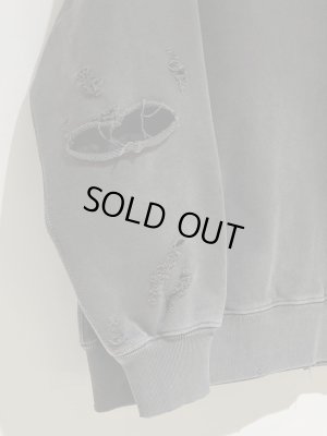 画像6: THE JEAN PIERRE（ジャンピエール） Grunge Destroy Sweatshirt（グランジデストロイスウェットシャツ） フェイドブラック