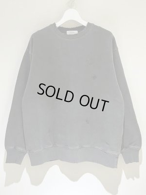 画像2: THE JEAN PIERRE（ジャンピエール） Grunge Destroy Sweatshirt（グランジデストロイスウェットシャツ） フェイドブラック