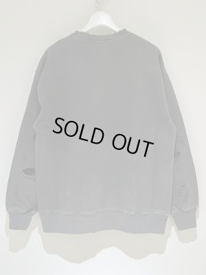 画像9: THE JEAN PIERRE（ジャンピエール） Grunge Destroy Sweatshirt（グランジデストロイスウェットシャツ） フェイドブラック