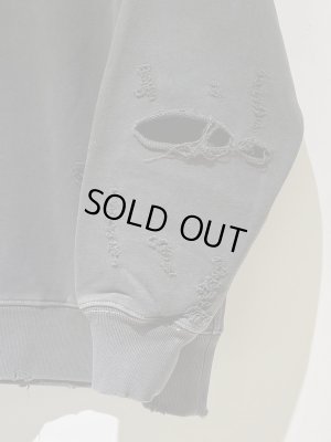 画像7: THE JEAN PIERRE（ジャンピエール） Grunge Destroy Sweatshirt（グランジデストロイスウェットシャツ） フェイドブラック