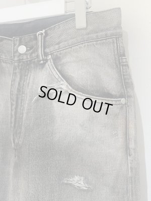 画像4: ANCELLM（アンセルム） Crash Selvedge Denim Straight 5P Pants（クラッシュセルビッジデニムストレート5Pパンツ） ブラック