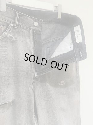 画像5: ANCELLM（アンセルム） Crash Selvedge Denim Straight 5P Pants（クラッシュセルビッジデニムストレート5Pパンツ） ブラック