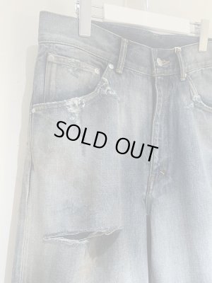 画像3: ANCELLM（アンセルム） Crash Selvedge Denim Straight 5P Pants（クラッシュセルビッジデニムストレート5Pパンツ） インディゴ